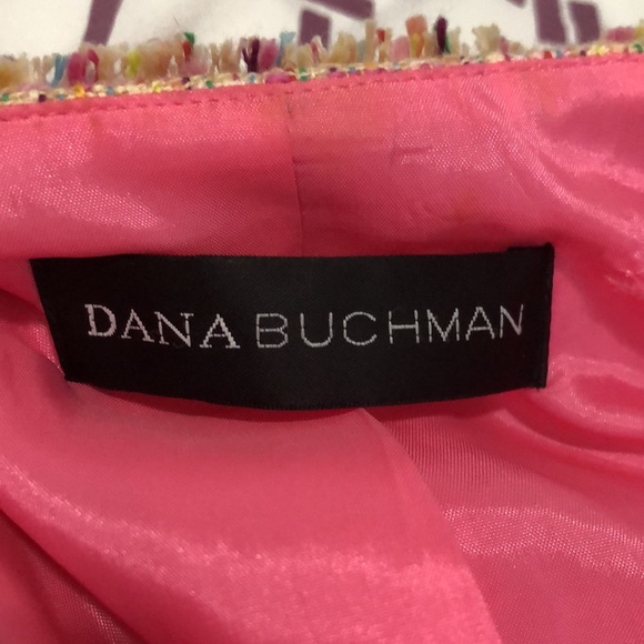 Dana Bachman Pink Multi Color Tweed Blazer Women’s Size 6 - Picture 7 of 11